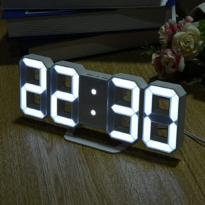 Acrylic Digital LED Display Number Clock Works on Electricity Table Wall Hanging Alarm Clock | Digital Alarm Clock Table Office Clock (multicolor) Acrylic Digital LED Display Number Clock Works on Electricity Table Wall Hanging Alarm Clock | Digital Alarm Clock Table Office Clock (multicolor)